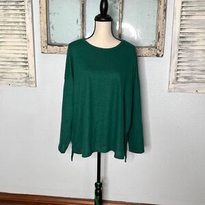 Style & Co Womens Knitted Sweater Adveturine Drop Shoulder Green Size 2X NWT